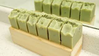 Herb soap with garden grown rosemary + peppermint