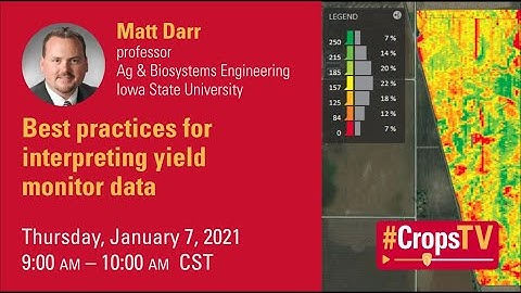 Best practices for interpreting yield monitor data