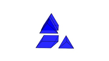 Dissection of a tetrahedron as in Euclid XII:3