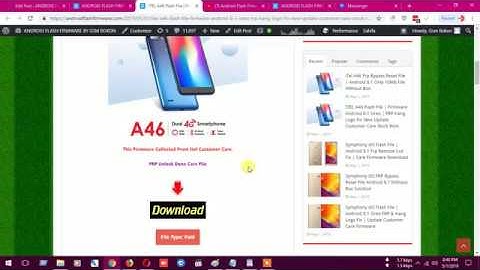 ITEL A46 Flash File | Firmware Android 9.0 Pie | FRP Hang Logo Fix New Update Customer