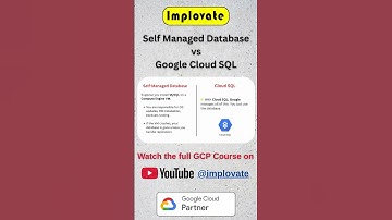 Self-Managed Database vs Cloud SQL ⚙️ | Google Cloud Explained | GCP #implovate#googlecloud  #gcp