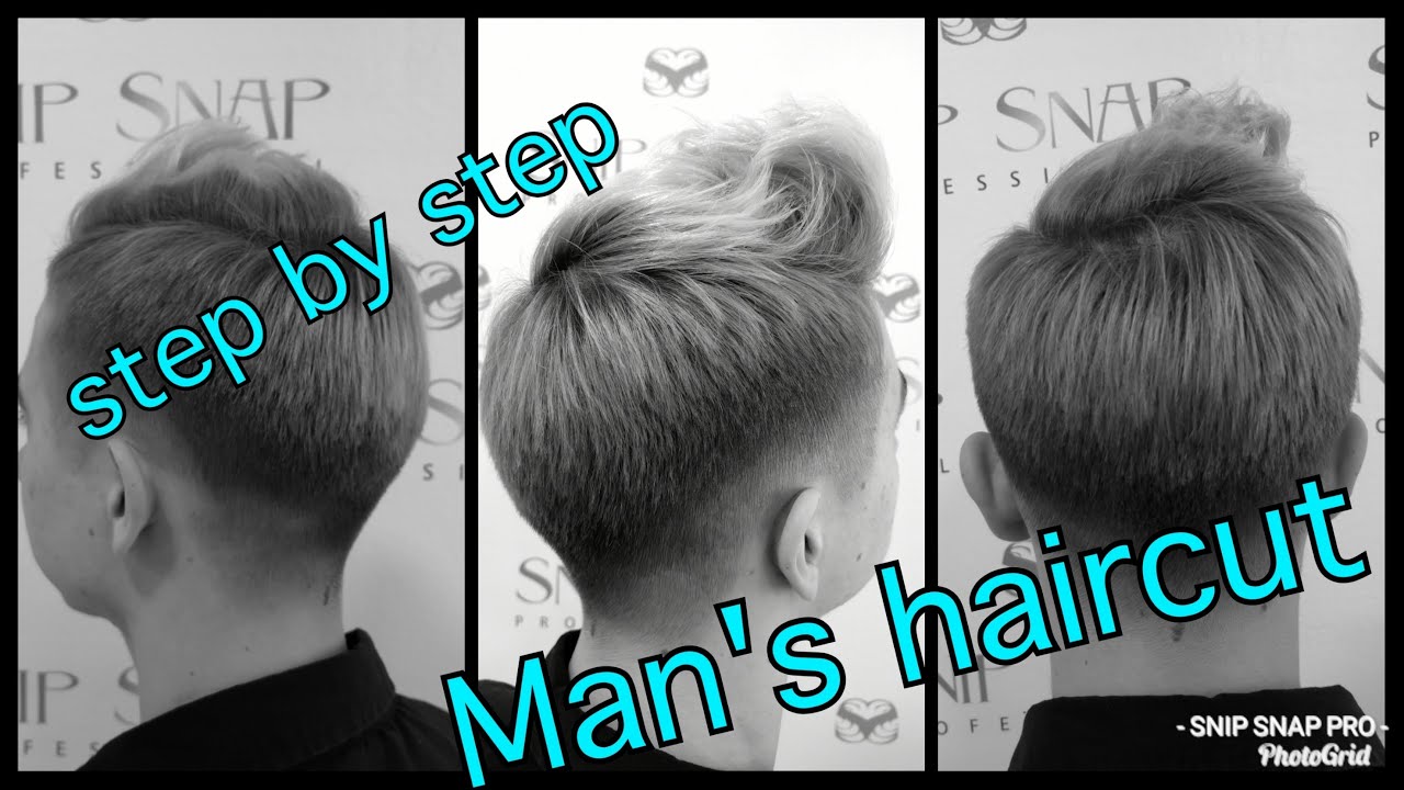 Men's fashion haircut / Moško modno striženje - YouTube