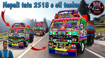 Nepali tata 2518c oil tanker truck mod🔥! Nepali tata  truck mod for bussid ! KRC Gaming Nepal
