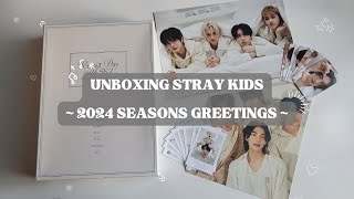 UNBOXING STRAY KIDS 2024 SEASONS GREETINGS // a soft cosy laundry day with skz