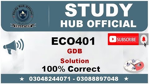 ECO401 GDB Solution 2022 || Study Hub Official