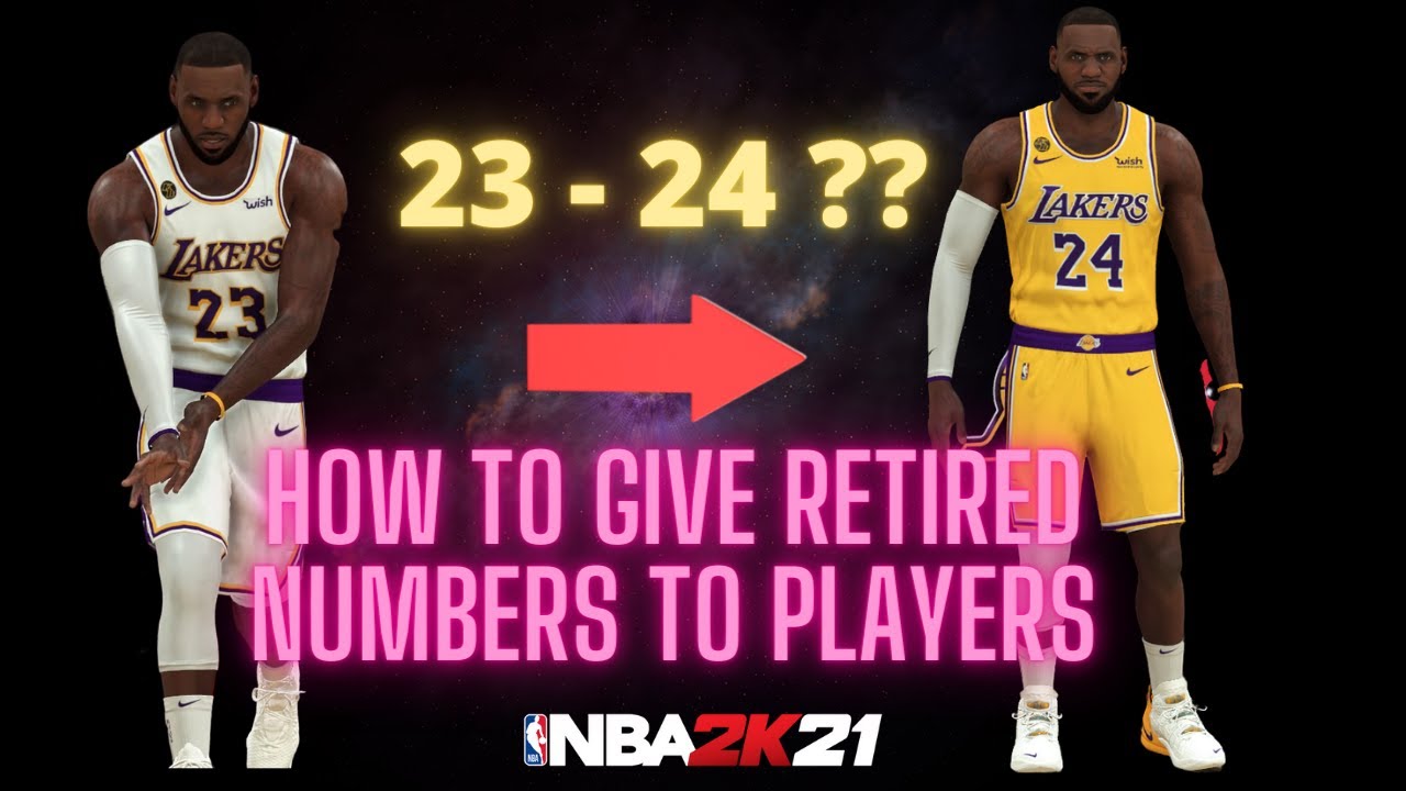How To Assign Retired Jersey Numbers To Any NBA Player! *VERY EASY* NBA  2K21/NBA2K20 