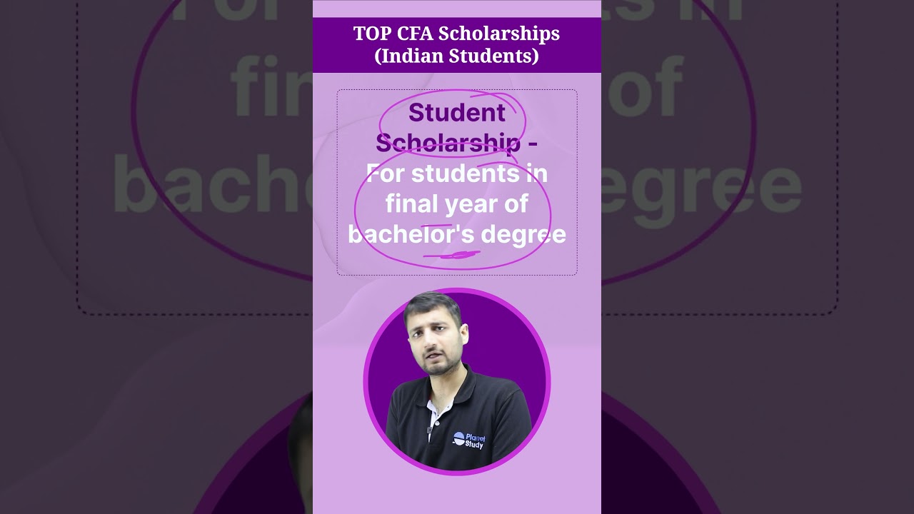 Best CFA Scholarships for Indian Students!👌 #shorts