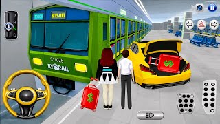 3D Driving Class – Yellow Car & Green Bus Subway Station Gameplay 🚗🚌 | USA Driving Game screenshot 5