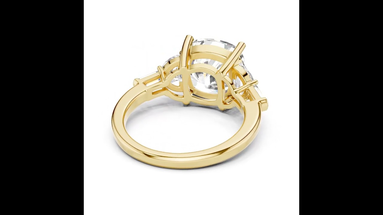 Five-Stone Cushion Diamond Wedding Ring