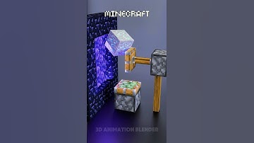 Minecraft Vs Real Life in the Nether 🔥🔥🔥#blender3d #3dart #3danimation #minecraft