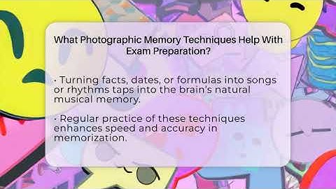 What Photographic Memory Techniques Help With Exam Preparation? - Did Ya Know This