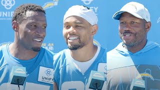 J.C. Jackson, Bryce Callahan \& Renaldo Hill On Training Camp Day 8 | LA Chargers