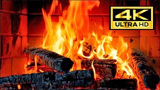 🔥Cozy Fireplace 4K.🔥Crackling Sounds🔥Soothing Fireplace Background📕Study Background HD