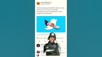 Twitter is being sued for $250 million by music publishers over "massive" copyright infringement.