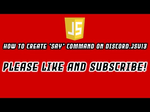 How to Create *Say* Command On JavaScript - Discord.jsv13