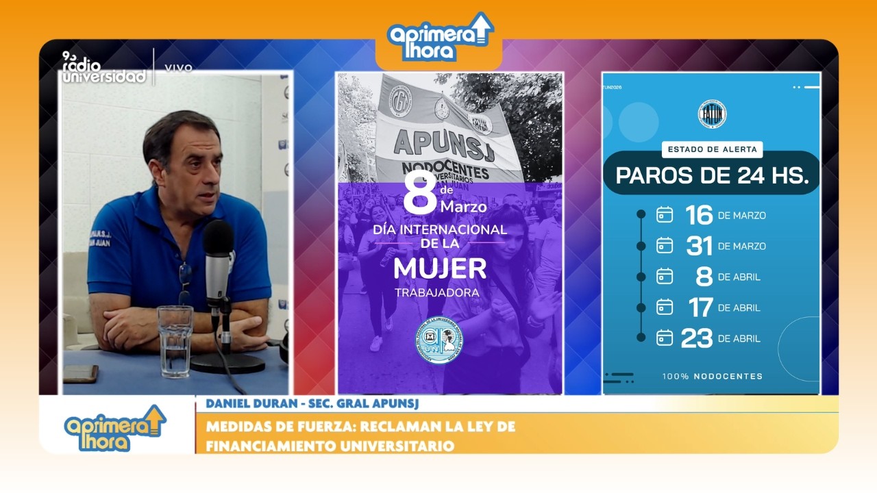 Daniel Durán: puso en valor el 8M y confirmó que seguirá el plan de lucha por el financiamiento