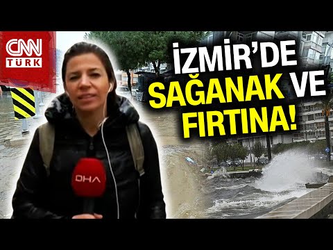 İzmir'de Sağanak Yağışla Deniz ve Kara Birleşti! İzmir'de Son Durum Ne? | #Haber #Sondakika