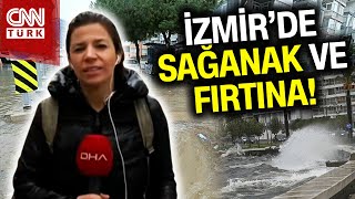 İzmirde Sağanak Yağışla Deniz Ve Kara Birleşti İzmirde Son Durum Ne? 