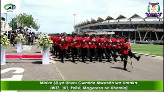 #MIAKA 60 YA UHURU GWARIDE MWENDO WA HARAKA JWTZ, JKT, POLISI, MAGEREZA NA UHAMIAJI