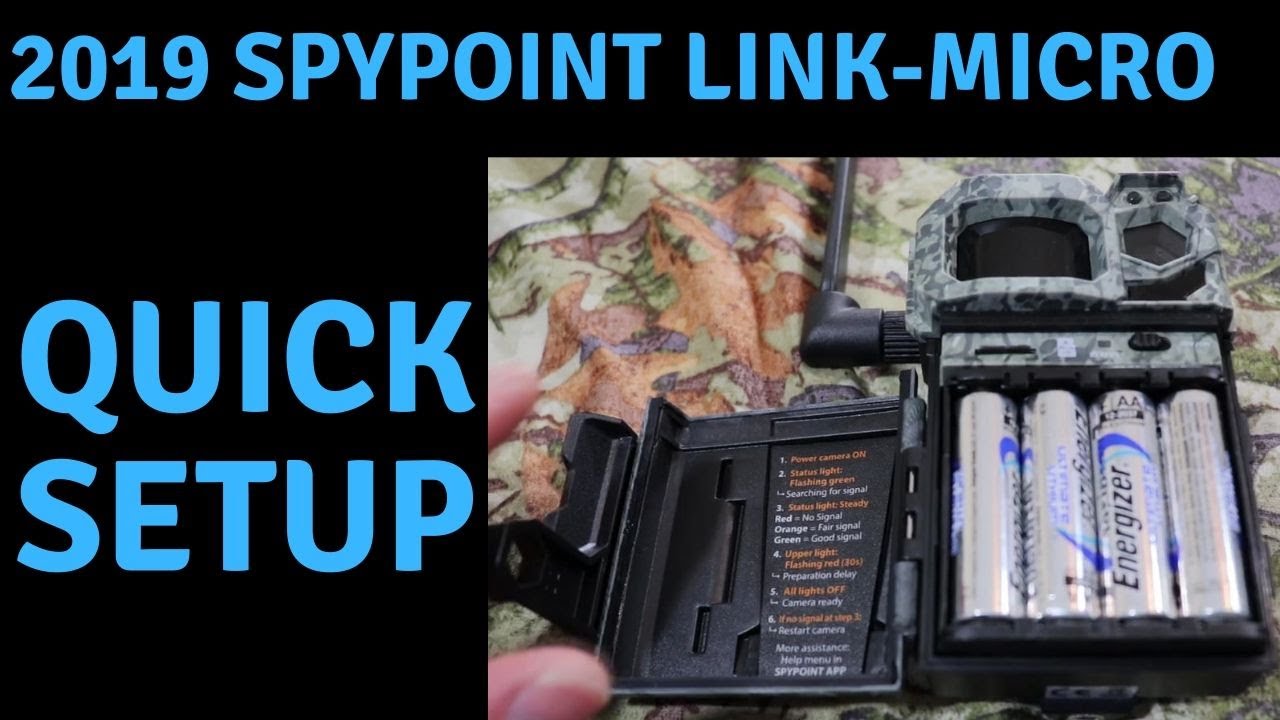2019 SPYPOINT LINK MICRO CELLULAR TRAIL CAMERA  QUICK SETUP