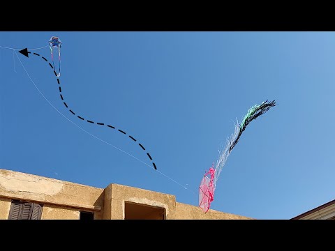 طيارة نجمه الورق شبكت علي السطوح وسلكناها بالطيارة النجمة  متر وجبناها اليماني صقر