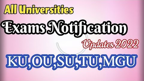 All Universities Exams Fees Time table Updates || Exams Notification Updates 2022 || Degree Exams