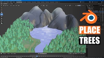 Blender Landscape Tree Scatter | Low Poly Landscape Part 4