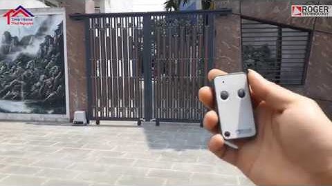 Cổng trượt tự động 2 cánh lùa 2 bên