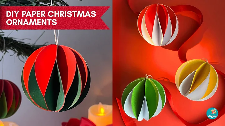 DIY Paper Christmas Ornament | Easy Christmas Craft | Honeycomb Ball Ornament