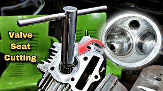 How To Cut Valve Seats Of Motorcycle Engine Cylinder Head.
