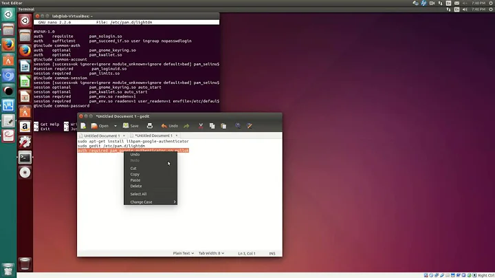 2 factor ubuntu logon using google authenticator