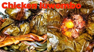Chicken Luwombo recipe | Ugandan local chicken steamed in banana leaves | the cooking nurse
