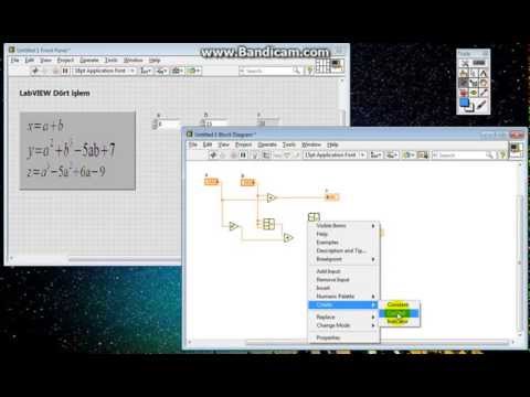 labVIEW dört işlem - LabVIEW four operations