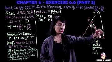 Class 10 Maths Chapter 6 - Ex 6.6 (Q 1,2,3,4 & 5) | Triangles (Lect. 21)