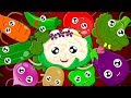 Ten Little Vegetables Jumping On The Bed | Learn Vegetables | Nursery Rhymes Songs | Rhymes For Kids