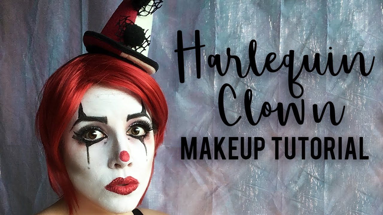 Harlequin Clown Makeup Tutorial - YouTube