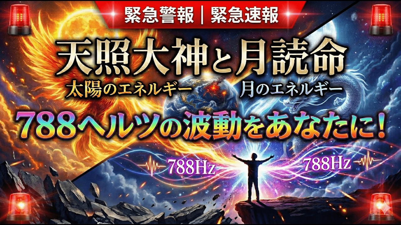 【スターシードへ緊急通知】月読命・天照大神・プレアデス最高評議会は今、あなたに788ヘルツの波動を送っています。地球の波動が急低下しています。