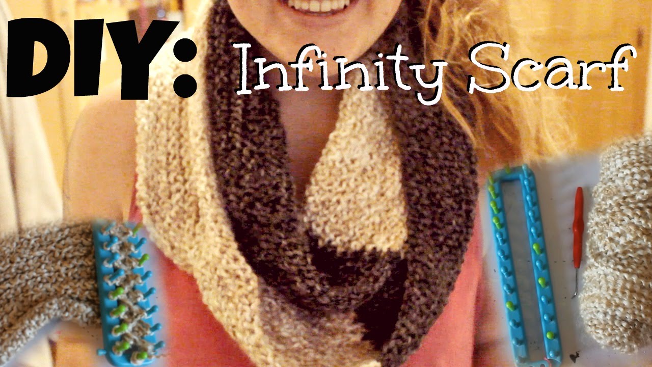 How to Loom Knit an Infinity Scarf in Elongated Stitch using a