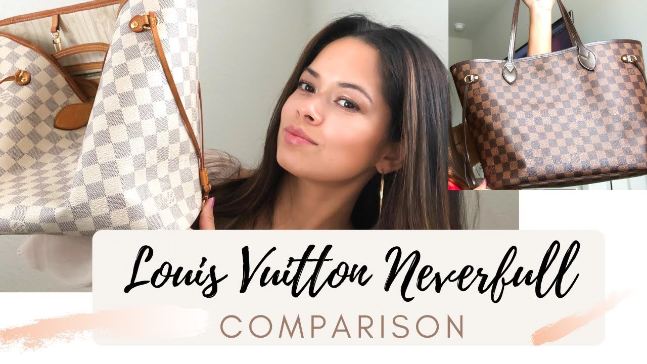 LOUIS VUITTON NEVERFULL MM COMPARISON EBENE AND AZUR / WEAR AND