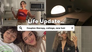 life update: couple&#39;s therapy &amp; my first day of college!