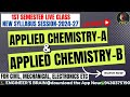 L - 1 APPLIED CHEMISTRY - A & B LIVE CLASS FOR CIVIL MECH ECS| #biharpolytechnic #sbte