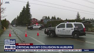 Pedestrian critically injured after she was hit by a car in Auburn | FOX 13 Seattle