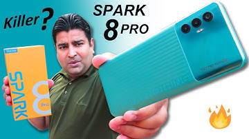 Tecno Spark 8 Pro Unboxing 🔥 Design ma Dam Hai ! - Helio G85, 33W Charger, 48MP Cameras & More ⚡