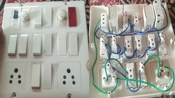 18 modular electric board, Open fiting.2 fan regulator,2 socket,1 Endicator,1 mcb,10 switch
