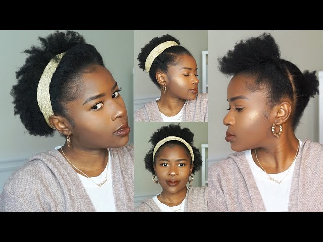4 Easy & Quick Natural Hairstyles on Short Hair(4C) NO GEL-- neknatural -  YouTube