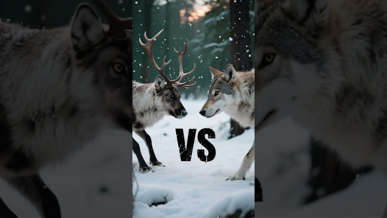 🐼Panda vs Wolf vs Leopard vs Reindeer 🐺🐆🦌 | Wild Animal Battle Royale.  