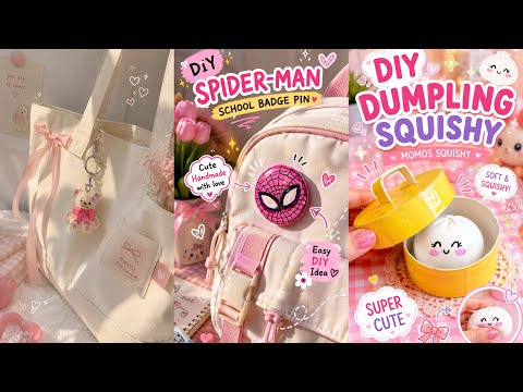 3 Super Cute DIY Crafts to Make at Home 🧸🕷️🥟| Easy Art and Craft