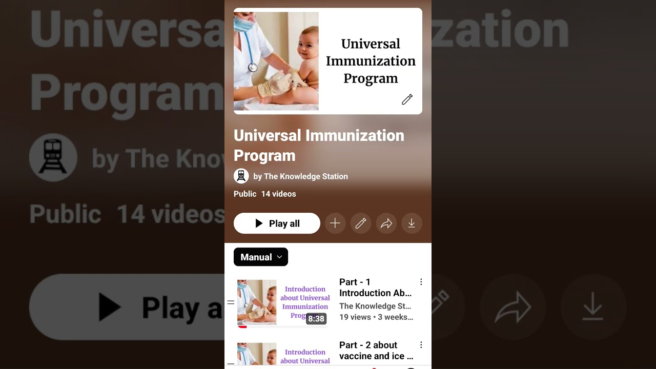 Universal Immunization Program Playlist is ready link in description