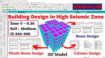 Irregular Building design in critical seismic zone by staad pro v8i software | structural design |