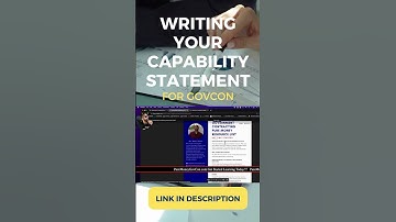 Writing Your Capability Statement For Government Contracting